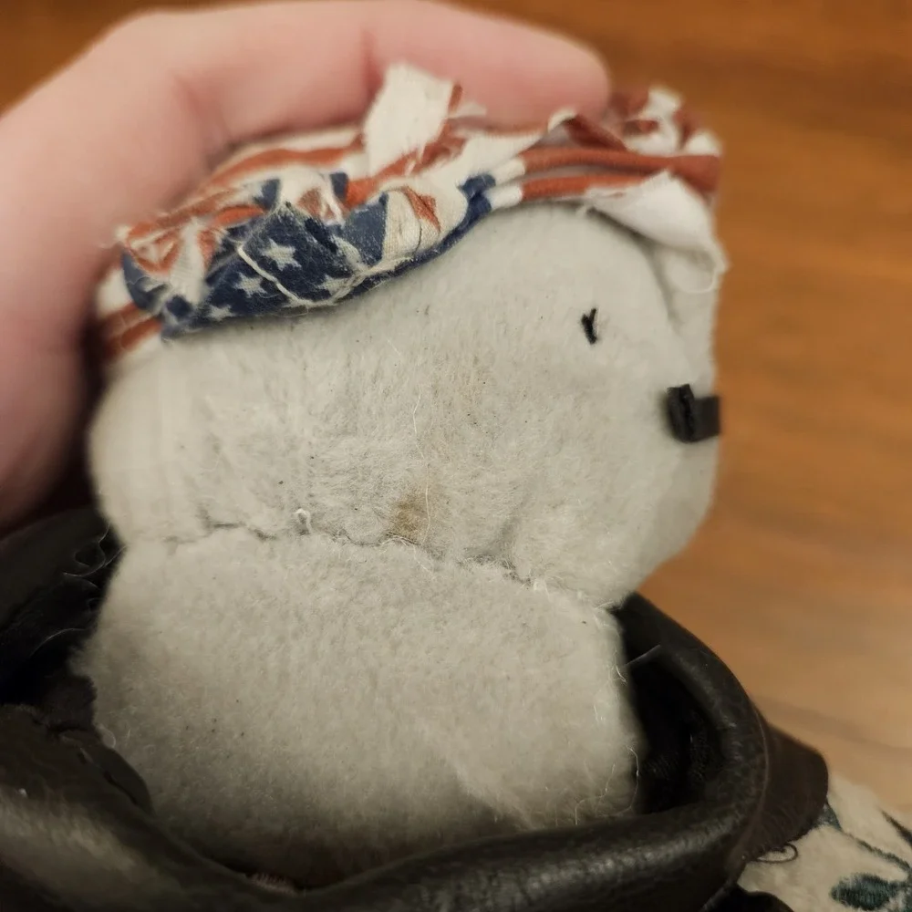 Vintage 2003 USPS Exclusive Motorcycle Stamp Biker Bear Post Office Plush